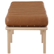 Meridian Furniture Landon Cognac Vegan Leather Bench