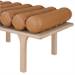 Meridian Furniture Landon Cognac Vegan Leather Bench