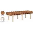 Meridian Furniture Landon Cognac Vegan Leather Bench