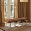 Meridian Furniture Landon Cognac Vegan Leather Bench