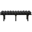 Meridian Furniture Landon Black Vegan Leather Bench