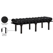 Meridian Furniture Landon Black Vegan Leather Bench