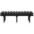 Meridian Furniture Landon Black Vegan Leather Bench
