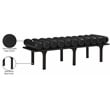 Meridian Furniture Landon Black Vegan Leather Bench