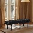 Meridian Furniture Landon Black Vegan Leather Bench