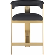 Meridian Furniture Romeo Black Vegan Leather Counter Stool (Set of 2)