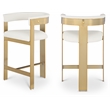 Meridian Furniture Romeo Cream Vegan Leather Counter Stool (Set of 2)