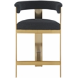 Meridian Furniture Romeo Black Boucle Fabric Counter Stool (Set of 2)