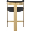 Meridian Furniture Romeo Black Boucle Fabric Counter Stool (Set of 2)