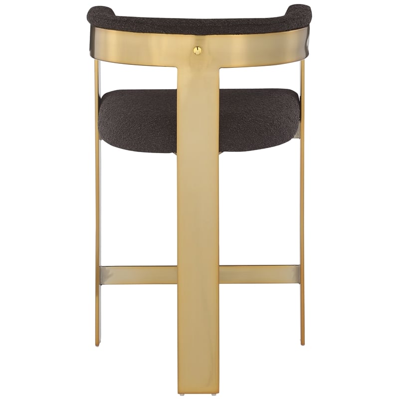 Meridian Furniture Romeo Brown Boucle Fabric Counter Stool (Set of 2)