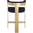 Meridian Furniture Romeo Navy Boucle Fabric Counter Stool (Set of 2)