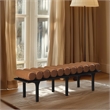 Meridian Furniture Landon Cognac Vegan Leather Bench