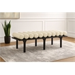 Meridian Furniture Landon Cream Vegan Leather Bench