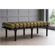 Meridian Furniture Landon Olive Green Vegan Leather Bench