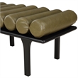 Meridian Furniture Landon Olive Green Vegan Leather Bench