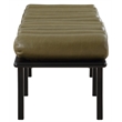 Meridian Furniture Landon Olive Green Vegan Leather Bench