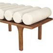 Meridian Furniture Landon Cream Vegan Leather Bench