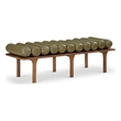 Meridian Furniture Landon Olive Green Vegan Leather Bench