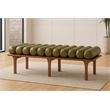 Meridian Furniture Landon Olive Green Vegan Leather Bench