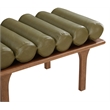 Meridian Furniture Landon Olive Green Vegan Leather Bench