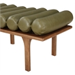 Meridian Furniture Landon Olive Green Vegan Leather Bench