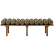 Meridian Furniture Landon Olive Green Vegan Leather Bench