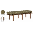 Meridian Furniture Landon Olive Green Vegan Leather Bench