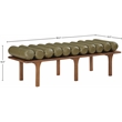 Meridian Furniture Landon Olive Green Vegan Leather Bench
