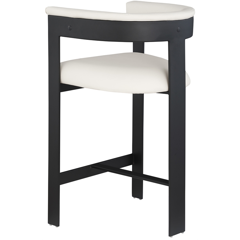 Meridian Furniture Romeo Cream Vegan Leather Counter Stool (Set of 2)