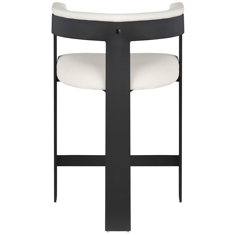 Meridian Furniture Romeo Cream Vegan Leather Counter Stool (Set of 2)