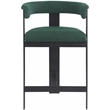 Meridian Furniture Romeo Green Boucle Fabric Counter Stool (Set of 2)