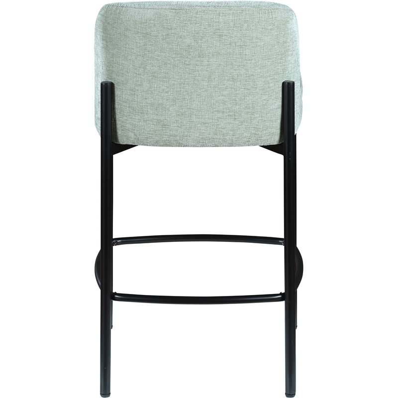 Meridian Furniture Burton Mint Chenille Fabric Stool (Set of 2)