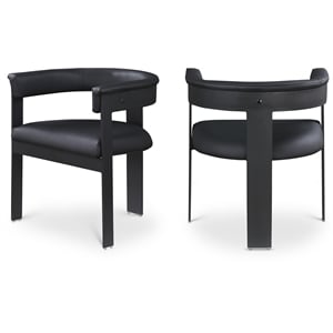 Meridian Furniture Romeo Black Vegan Leather Dining Chair (Set of 2)