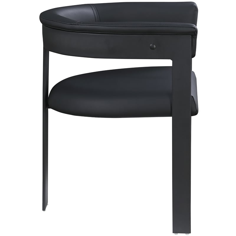 Meridian Furniture Romeo Black Vegan Leather Dining Chair (Set of 2)