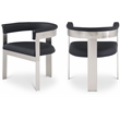 Meridian Furniture Romeo Black Vegan Leather Dining Chair (Set of 2)