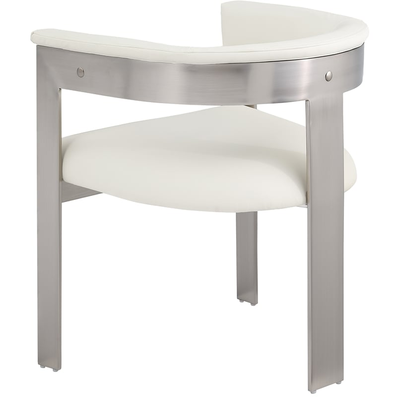 Meridian Furniture Romeo Cream Vegan Leather Dining Chair (Set of 2)