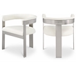 Meridian Furniture Romeo Cream Vegan Leather Dining Chair (Set of 2)