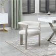 Meridian Furniture Romeo Cream Boucle Fabric Dining Chair (Set of 2)