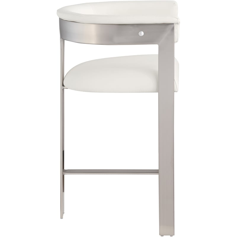 Meridian Furniture Romeo Cream Vegan Leather Counter Stool (Set of 2)