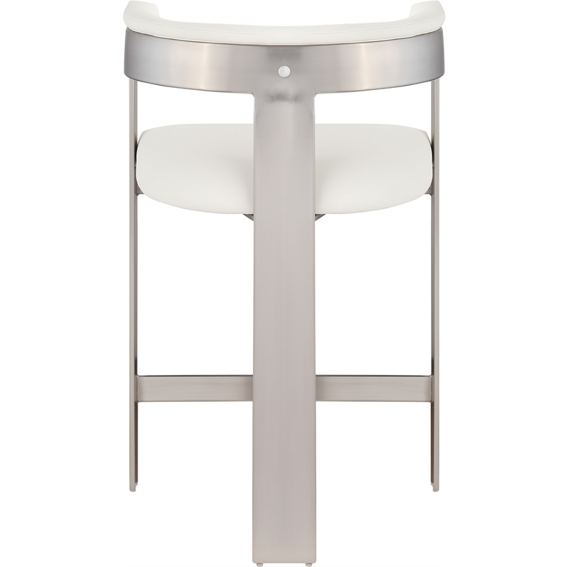 Meridian Furniture Romeo Cream Vegan Leather Counter Stool (Set of 2)