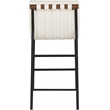 Meridian Furniture Burke Cream Vegan Leather Counter Stool