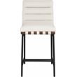 Meridian Furniture Burke Cream Vegan Leather Counter Stool