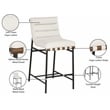 Meridian Furniture Burke Cream Vegan Leather Counter Stool