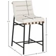 Meridian Furniture Burke Cream Vegan Leather Counter Stool