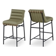 Meridian Furniture Burke Green Vegan Leather Counter Stool