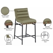 Meridian Furniture Burke Green Vegan Leather Counter Stool