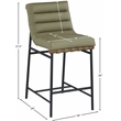 Meridian Furniture Burke Green Vegan Leather Counter Stool