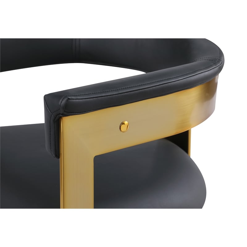 Meridian Furniture Romeo Black Vegan Leather Dining Chair (Set of 2)