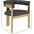 Meridian Furniture Romeo Black Vegan Leather Dining Chair (Set of 2)