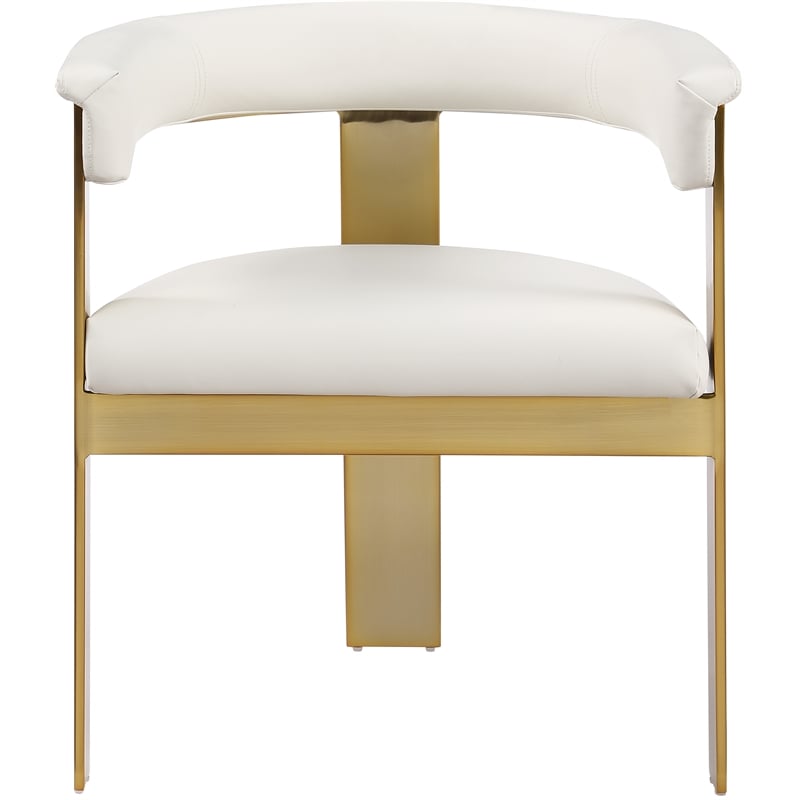 Meridian Furniture Romeo Cream Vegan Leather Dining Chair (Set of 2)